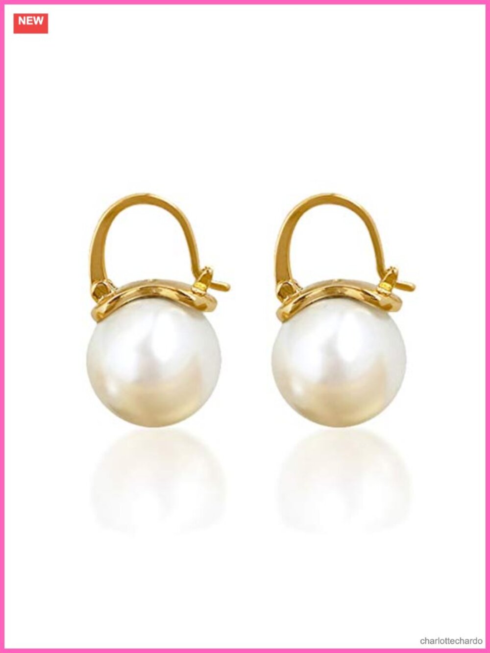 925 Sterling Silver Pearl Drop Dangle Earrings with Leverback